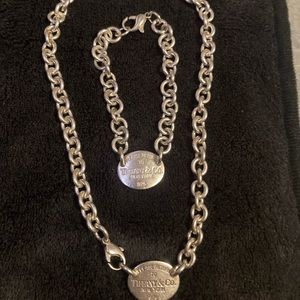 Tiffany & Co Silver Necklace and Bracelet set